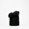 Beanie With Pompoms - Image 3