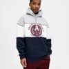 Colour Block Hoodie With Front Print - Image 2