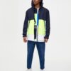 Colour Block Raincoat with Hood - Image 3