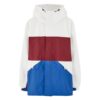White Hooded Jacket With Colour Blocking