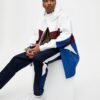 White Hooded Jacket With Colour Blocking - Image 2